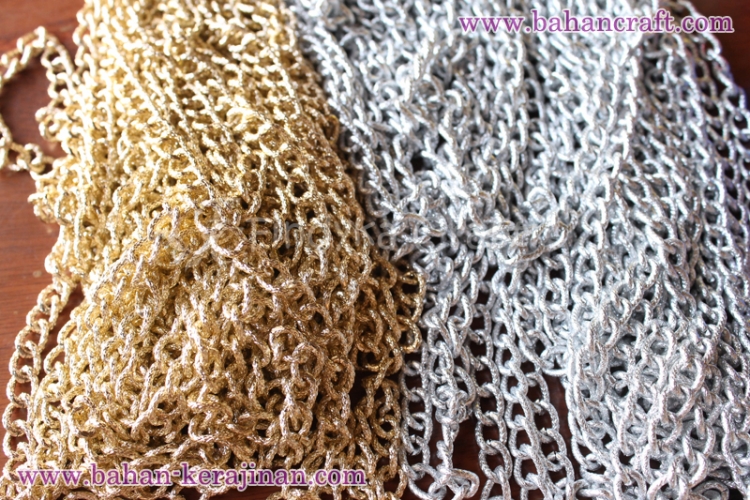 bahan kerajinan rantai motif kepang 7mm bahan kerajinan rantai motif kepang 7mm