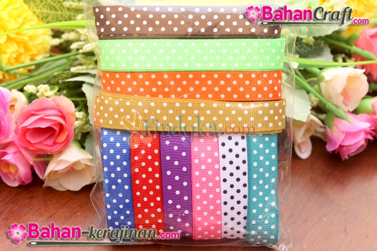 findyka paket pita grosgrain dot 1 25cm findyka paket pita grosgrain dot 1 25cm