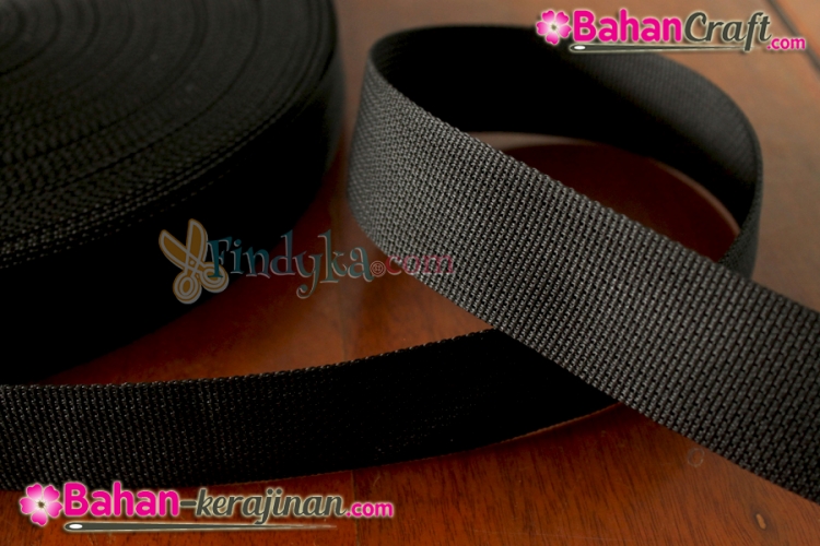findyka webbing polyester hitam 3 7cm findyka webbing polyester hitam 3 7cm